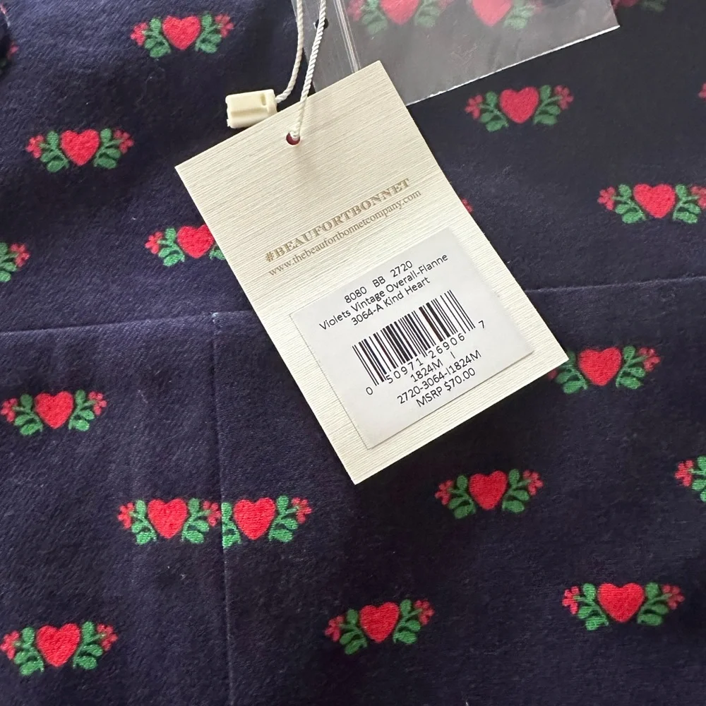 Beaufort bonnet violets vintage overall a kind heart 18 months BNWT - Picture 3 of 4